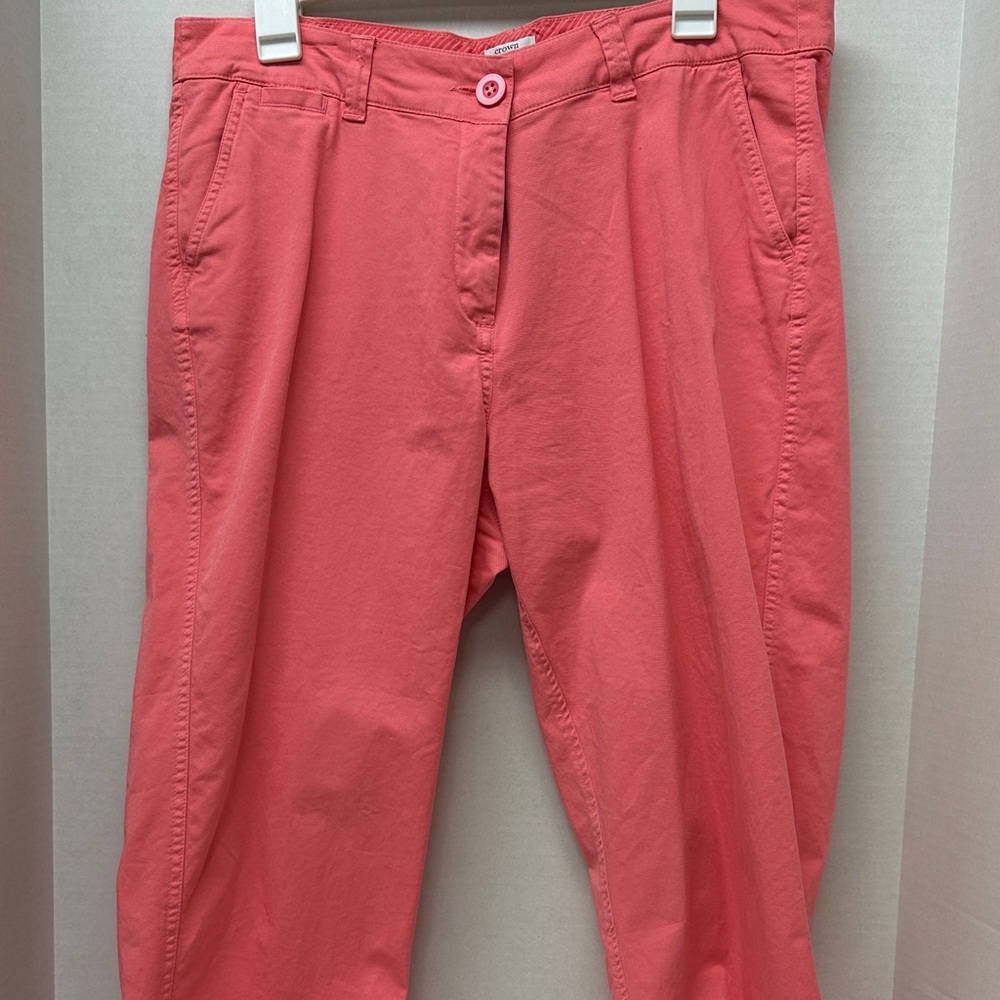 Crown & ivy coral pink Charlotte pants size 14p petite